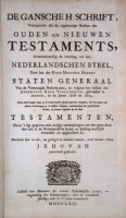 Jehovahbijbel (1762) Titel